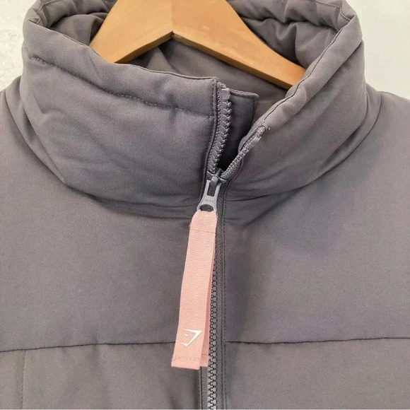 Gymshark‎ Oversized Puffer Jacket Size S Purple Lavender & Pink Slight Cropped - Picture 3 of 10
